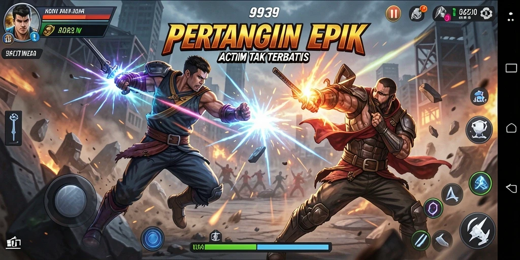 Tampilan gameplay 9939 dengan aksi seru dan pertarungan mendebarkan.