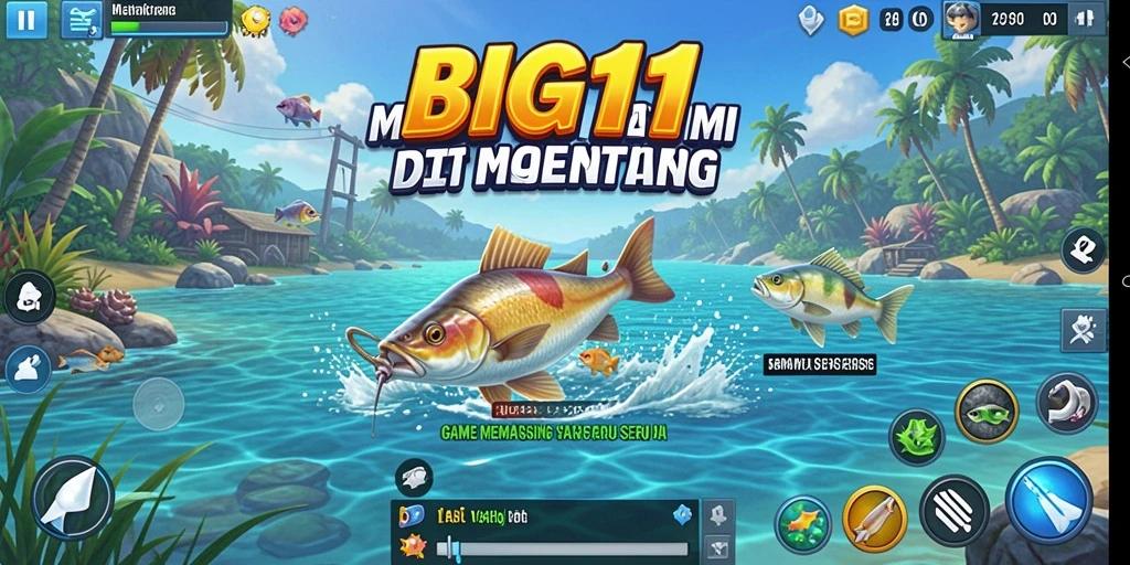 Screenshot game BIG11 menampilkan aksi memancing yang seru dan visual yang menakjubkan.