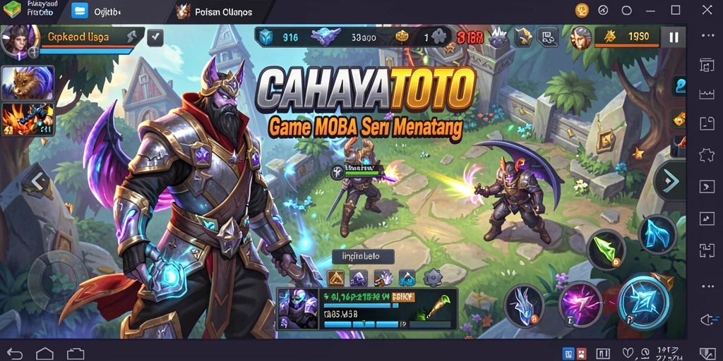 Tampilan menarik dari gameplay CAHAYATOTO dalam pertarungan MOBA.