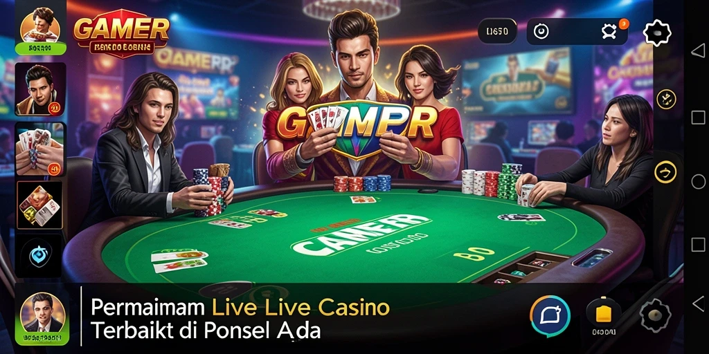 Tampilan gameplay langsung dari GAMERP yang mendebarkan dan interaktif di Live Casino.