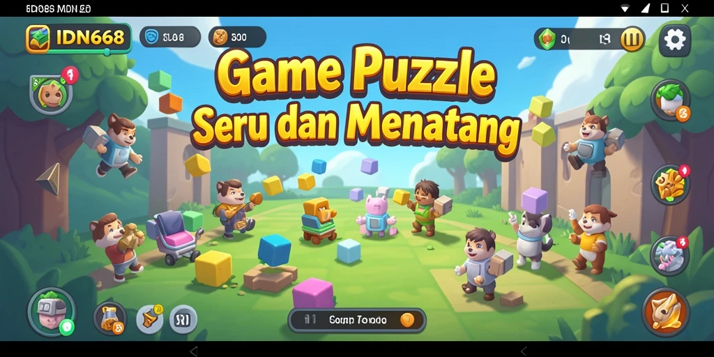 Screenshot gameplay IDN668 menampilkan tantangan Puzzle yang menarik dan interaktif.
