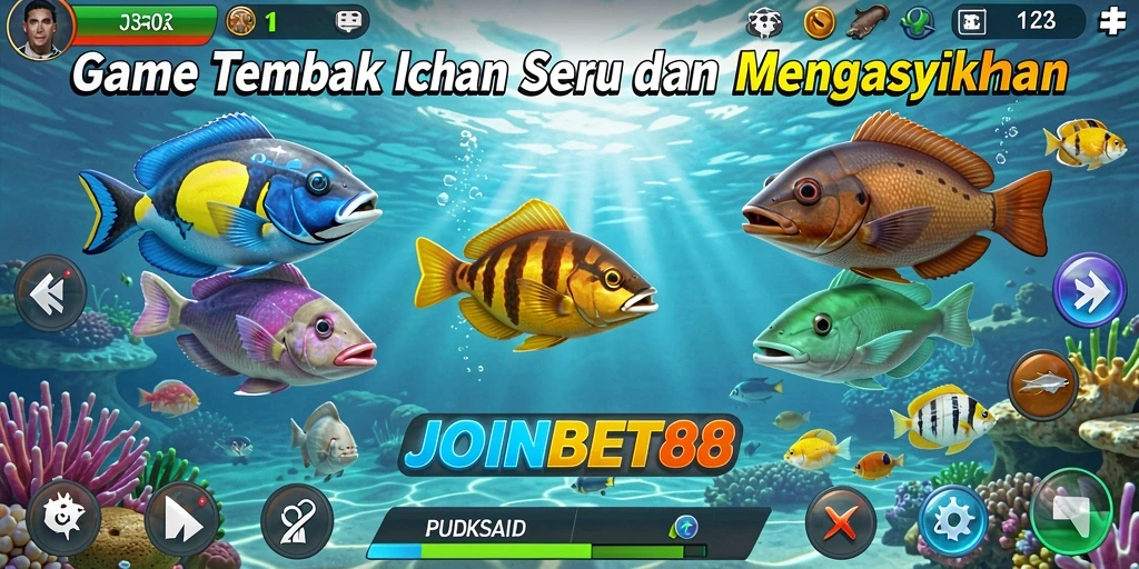 Tampilan gameplay seru JOINBET88 yang penuh aksi Tembak Ikan.