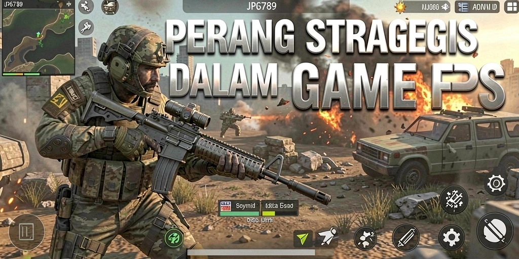 Screenshot menunjukkan aksi mendebarkan dalam gameplay JP6789 FPS.