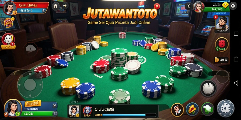 Screenshot JUTAWANTOTO menampilkan gameplay QiuQiu yang menegangkan.