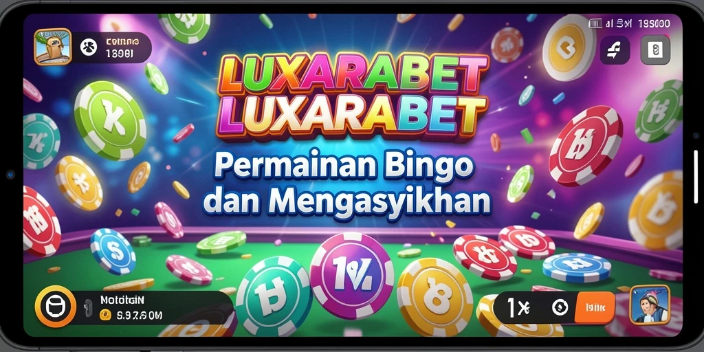 Tampilan gameplay Bingo penuh warna dan menarik di LUXARABET.