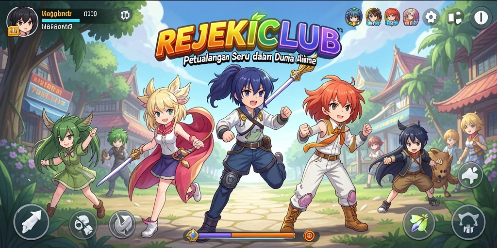 Tampilan gameplay seru dan interaksi karakter dalam REJEKICLUB.
