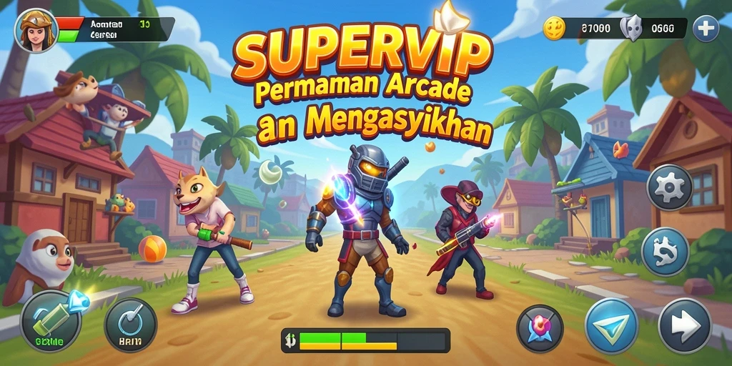 Tampilan gameplay seru dalam SUPERVIP dengan grafis yang menarik.